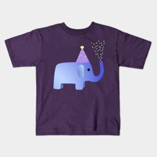 Cute Party Elephant Kids T-Shirt